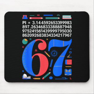 Tapis De Souris 67 Jours D'école Professeur Enfant Garçon 67 Math