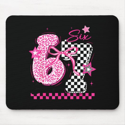 Tapis De Souris 67 Leopard Checkered Funny Six Seven Meme 6-7 Teac (Devant)
