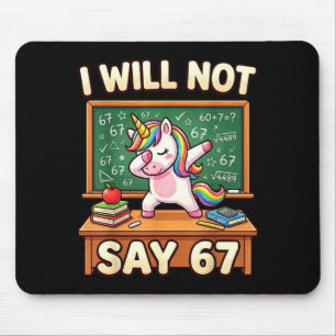 Tapis De Souris 67 Licorne Pour Filles Six Sept Mème Brainrot Drôl