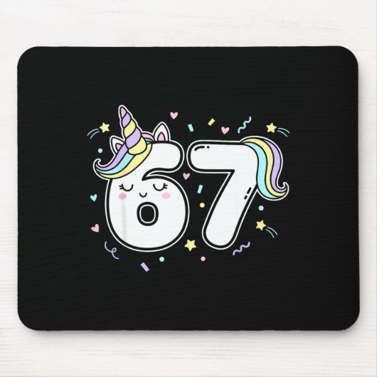 Tapis De Souris 67 Licorne Six Sept 6-7 Mème (Devant)