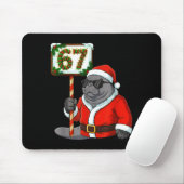 Tapis De Souris 67 Manatee Christmas Six Seven Meme Brainrot Manat (Avec souris)