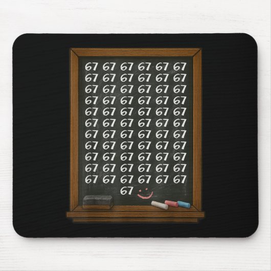 Tapis De Souris 67 Math Teacher Overload Six Seven Brainrot Meme C (Devant)