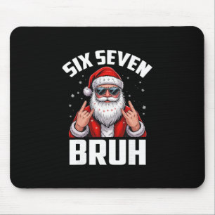 Tapis De Souris 67 Meme 6 7 Noël drôle Santa Rock On Six Sept