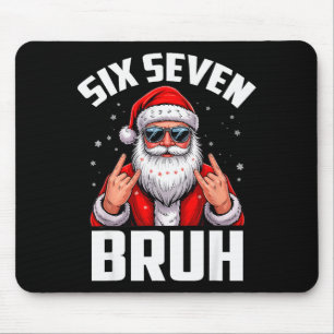Tapis De Souris 67 Meme 6 7 Noël drôle Santa Rock On Six Sept
