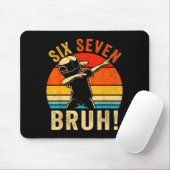 Tapis De Souris 67 Meme 6 7 Numbers Dabbing Six Seven Bruh Funny B (Avec souris)