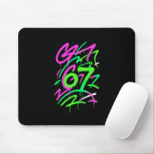 Tapis De Souris 67 Mème caché tendance Gen Z Alpha Six Sept 6 7 (Avec souris)