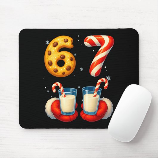 Tapis De Souris 67 Meme Christmas Cookie Candy Cane Funny Six Seve (Avec souris)
