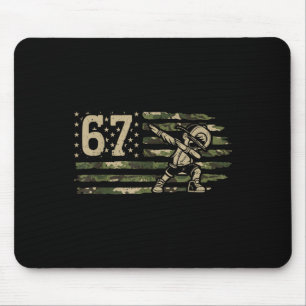 Tapis De Souris 67 Meme Dabbing Boy Camo Usa Drapeau Américain Six