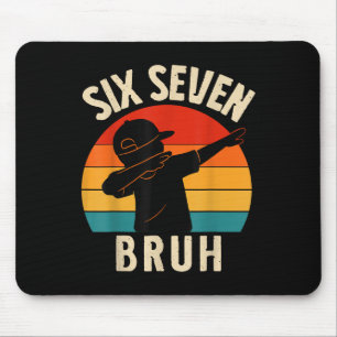 Tapis De Souris 67 Meme Dabbing Six Seven Bruh Rétro Vintage Couch