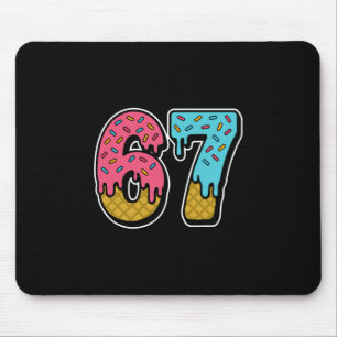 Tapis De Souris 67 Mème de glace qui coule Drôle Six Sept Générati