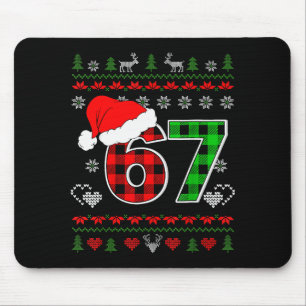 Tapis De Souris 67 Meme de Noël Six Sept Xmas Sweat-shirt Ugly Hom