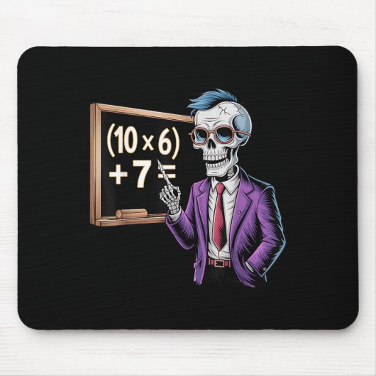 Tapis De Souris 67 Mème de professeur de mathématiques Brainrot Si (Devant)