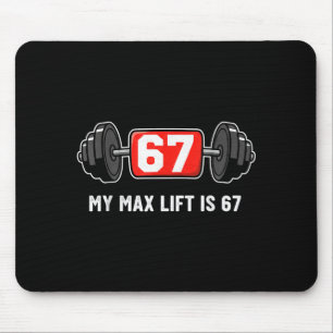 Tapis De Souris 67 Meme Drôle 6 7 Six Sept Gym Entraînement Levage