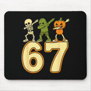 Tapis De Souris 67 Meme Drôle Halloween Nombres Six Sept Hommes Fe