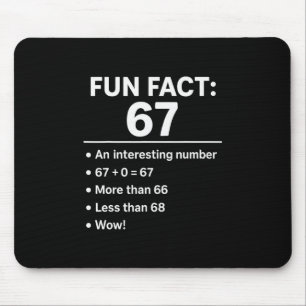 Tapis De Souris 67 Meme Faits Amusants - Six Sept Génération Alpha