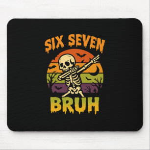 Tapis De Souris 67 Meme Halloween 6 7 Squelette Six Sept Nombres F