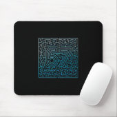 Tapis De Souris 67 Mème Labyrinthe Caché Gen Z Alpha 6 7 (Avec souris)
