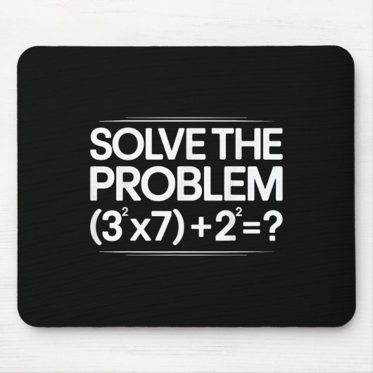 Tapis De Souris 67 Meme Math Drôle Six Sept Professeur Brainrot Bl (Devant)