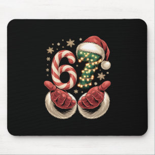 Tapis De Souris 67 Meme Noël Drôle 6 7 Langue Gen Alpha Père Noël