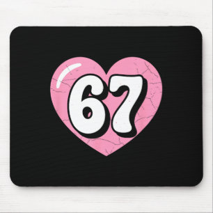 Tapis De Souris 67 Meme Saint-Valentin Cœur Six Sept 6 7 6_7 6-7