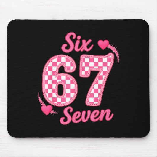 Tapis De Souris 67 Meme Six Seven (Devant)
