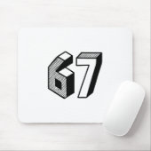 Tapis De Souris 67 Meme Six Seven 6-7 Funny Internet Joke Viral Tr (Avec souris)