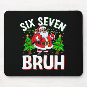 Tapis De Souris 67 Meme Six Seven Bruh Père Noël Drôle De Noël Enf