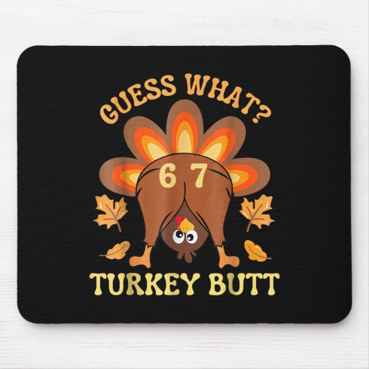 Tapis De Souris 67 Meme Six Seven Drôle de Thanksgiving Devinez qu (Devant)