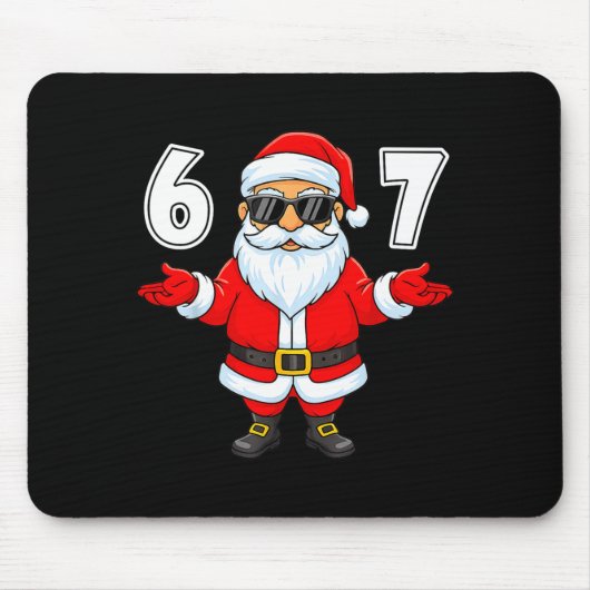 Tapis De Souris 67 Meme Six Seven Number 6 7 Funny Santa Xmas Chri (Devant)