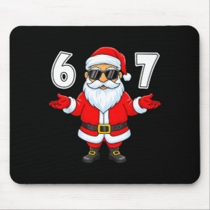 Tapis De Souris 67 Meme Six Seven Numéro 6 7 Drôle Santa Xmas Noël