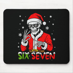 Tapis De Souris 67 Meme Six Seven Squelette Père Noël Drôle Noël G