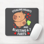 Tapis De Souris 67 Meme Stealing Hearts Valentine's Day Capybara K (Avec souris)