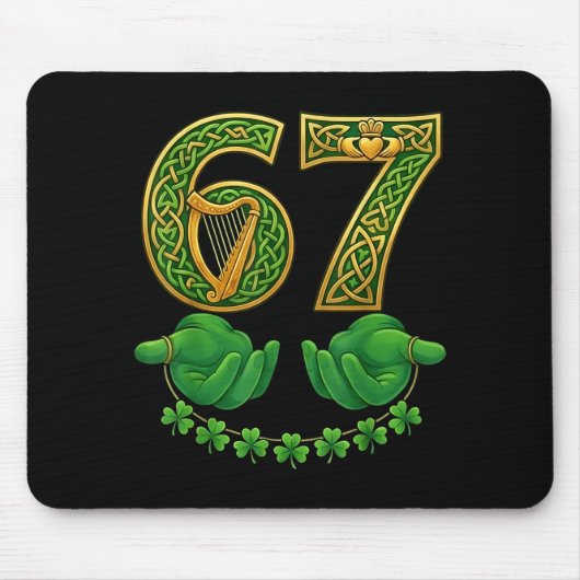 Tapis De Souris 67 Meme Trèfles Six Sept Trèfles 6-7 St-Patrick (Devant)