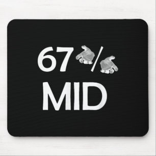 Tapis De Souris 67% Mid Meme Mains Tendance Internet Drôle 6-7 Six