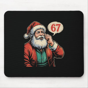 Tapis De Souris 67 Noël Drôle Six Sept Mème Brainrot Père Noël C