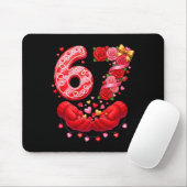 Tapis De Souris 67 Saint-Valentin 6 7 Mème Pyjama Fête Génération  (Avec souris)
