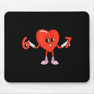 Tapis De Souris 67 Saint-Valentin Drôle Six Sept Cœur Mignon 6 7 M