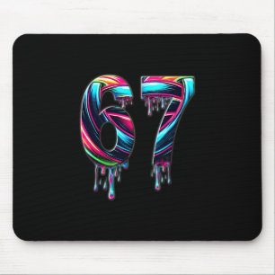 Tapis De Souris 67 Six Seven 6 7 Conception de Mème Drôle 6 7