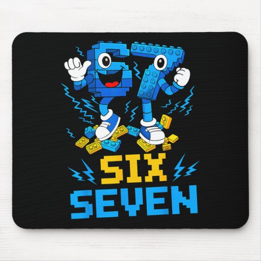 Tapis De Souris 67 Six Seven 6-7 Funny Brainrot Meme Teens Gen Alp (Devant)