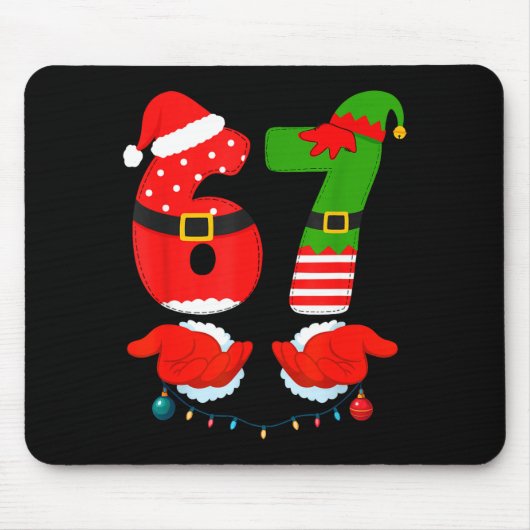 Tapis De Souris 67 Six Seven 6 7 Meme E Couple Christmas Matching (Devant)