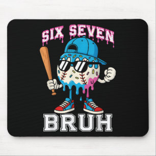 Tapis De Souris 67 Six Seven Baseball Crème Glacée Drip Numéro 67