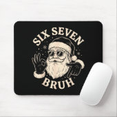 Tapis De Souris 67 Six Seven Bruh Funny Christmas Santa 6 7 Meme (Avec souris)