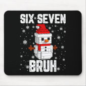 Tapis De Souris 67 Six Seven Bruh Snowman Building Blocks Christma (Devant)