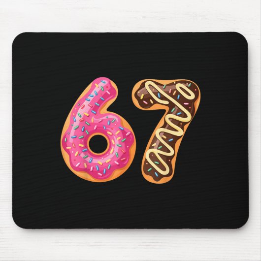 Tapis De Souris 67 Six Seven Donut Meme Funny Sweet Sprinkles (Devant)