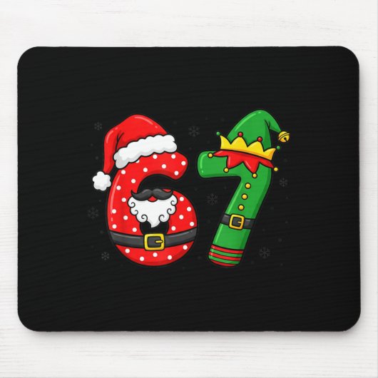 Tapis De Souris 67 Six Seven Funny Christmas 6 7 Meme Xmas Boys Gi (Devant)