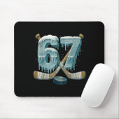 Tapis De Souris 67 Six Seven Hockey Drip Number Funny 6 7 Meme (Avec souris)