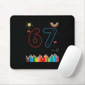 Tapis De Souris 67 Tracing Drôle Mème Enseignants École Élémentair (Avec souris)