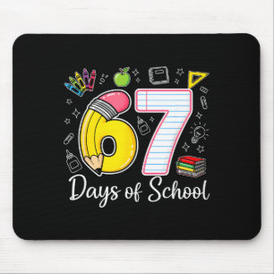 Tapis De Souris 67e jour d'école 67 Six Sept Prof de Maths Enfants