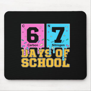 Tapis De Souris 67e jour d'école enfants drôle meme six sept pério