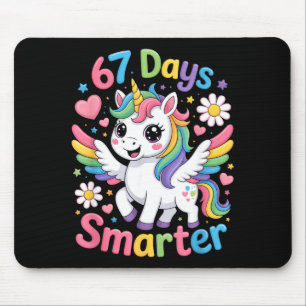 Tapis De Souris 67e jour d'école Licorne enseignante 67 jours plus